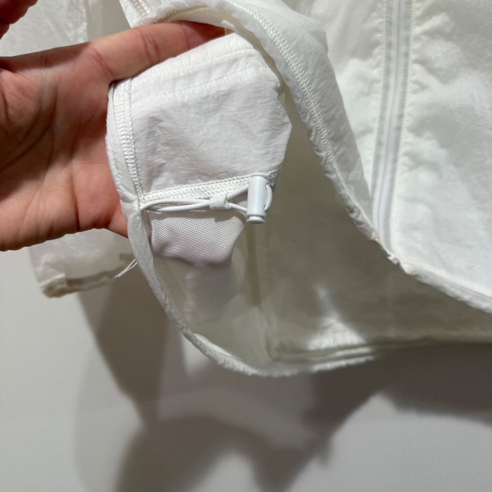 Lululemon Translu Anorak Rain Jacket White Translucent Full Zip Sz 4 Sheer Casua - Picture 13 of 16